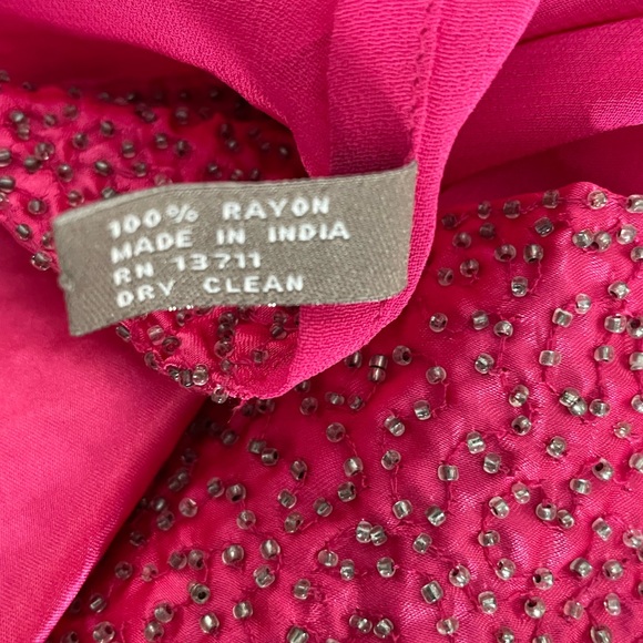 Vintage Valerie Stevens Pink Beaded Scarf Wrap - Picture 5 of 5